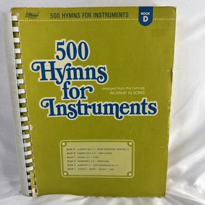 500 Hymns for Instruments Book D Christian Hymn Sheet Music 1976 - Image 1 of 4