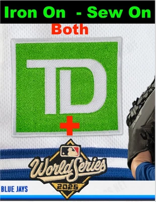 2025 World Series Patch + TD Patch Toronto Blue Jays Ad Patch Jersey patch - Image 1 of 2