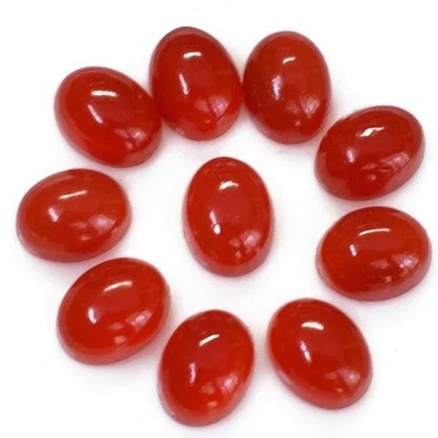 Cabujón ovalado de ónix rojo natural de 5x7 mm a 20x25 mm piedras preciosas sueltas Foto 1 de 2