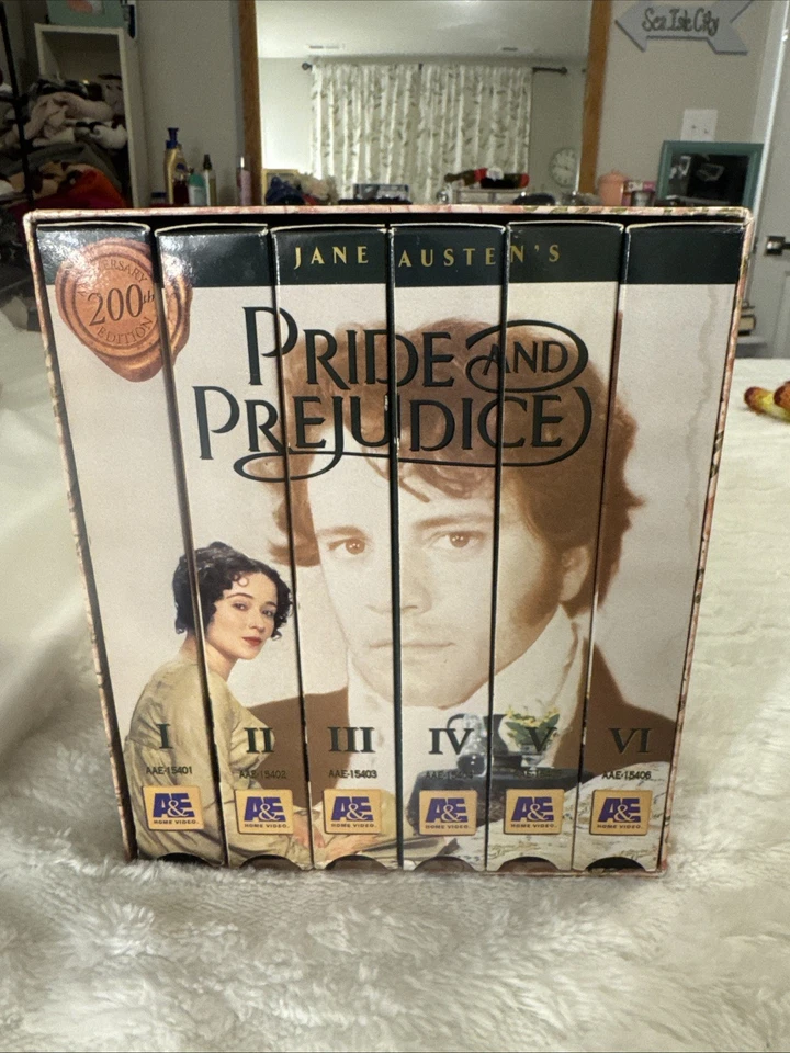 NEW BBC Pride and Prejudice (Mini-Series) (VHS, 1996, 6-Tape Set) Colin Firth - Image 1 of 4