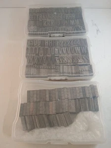 Huge Lot Of Metal Letterpress Letter, Punctuation & Spaces. See Description - Picture 1 of 5