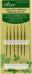 Clover Gold Eye Chenille Nadeln - Größe 20 1 Stück (1er Pack), Größe 20 6/Pkg  - Bild 1 von 3
