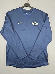 Camisa de manga larga Nike Yale para hombre talla grande azul termo logotipo y parche 866726 - Imagen 1 de 8