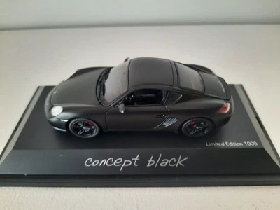 SCHUCO MODEL PORSCHE CAYMAN BLACK MATT LIMT EDIT 1/43 em - Photo 1/4
