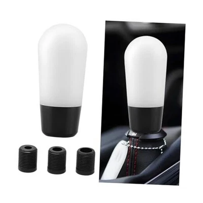 Perilla de cambio de coche, palanca de cambios automática de aleación de aluminio blanco/negro Foto 1 de 4