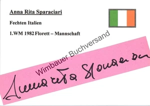 Original Autogramm Anna Rita Sparaciari Fechten /// Autograph signiert signed si - Picture 1 of 2