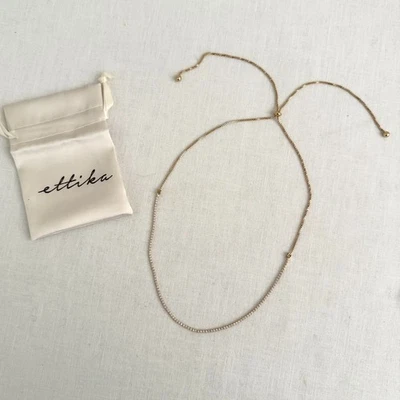 Collar Gargantilla Cadena Caja Ajustable Ettika Tono Dorado 18k Latón Chapado Foto 1 de 4