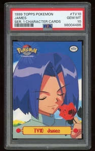 1999 Topps Pokemon James #TV10 Series 1 Character Cards PSA 10 - Picture 1 of 2