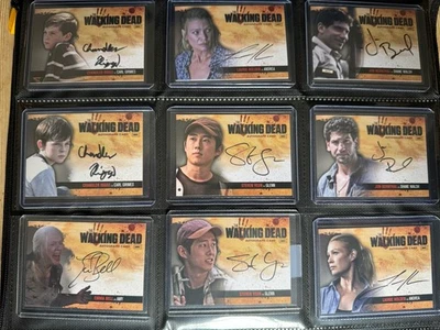 VERY RARE FULL SET OF 18  WALKING DEAD SEASON 1 AUTOGRAPH CARDS ZOMBIE HORROR - Image 1 of 4