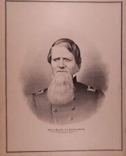1874 Print Gen. L.V. BIERCE Portrait - P. G. MASTER of MASONS - AKRON, OH #027