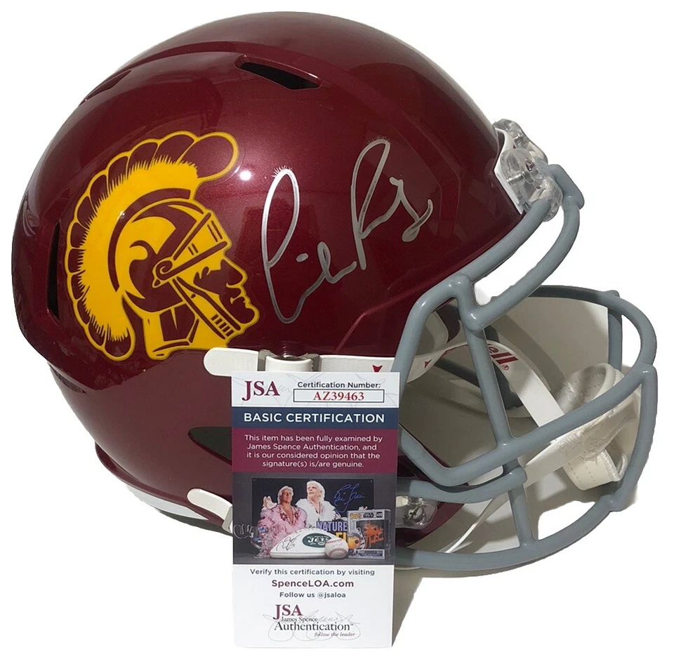 LINCOLN RILEY USC TROJANS SIGNED AUTO FULL SIZE REPLICA HELMET JSA COA - Image 1 of 1