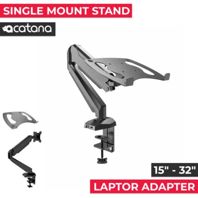 Acatana Monitor Stand Arm Mount Desk + Laptop Tray Holder Adapter Bracket 8kg - image 1 of 4
