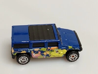 Matchbox SpongeBob Hummer H2 SUV Concept 2002 blue diecast toy car 1:64 - Image 1 of 4