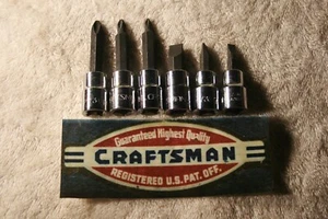 NEW 💥 Craftsman 6 pc. 3/8" Drive Socket SCREWDRIVER BIT SET 💥Tools lot Philips - Bild 1 von 5