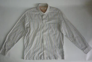Ben Sherman MENS Striped Long Sleeved Shirt Mod Skinhead Retro Size Medium - Picture 1 of 13