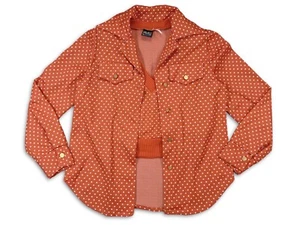Set due pezzi giacca e maglione gilet tempo libero vintage anni 70 arancione a pois - Foto 1 di 19