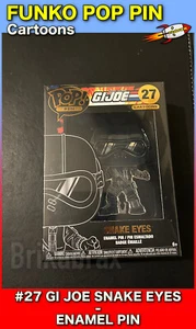 Funko Pop Pin GI Joe Snake Eyes #27 Collectable 4" Enamel Badge Comes With Stand - Picture 1 of 7