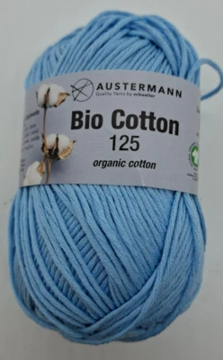 (79 €/kg):  50 g BIO COTTON 125, Austermann Fb. 09  #7455 - Bild 1 von 4