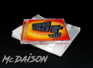McDAISON 100 BUSTE CD DVD per custodie JEWEL CASE RICHIUDIBILI fascetta adesiva - Foto 1 di 5