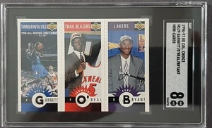 1996 Upper Deck Collectors Choice Kobe Bryant / Garnett ROOKIE SGC 8 NM - MINT!! - Picture 1 of 2