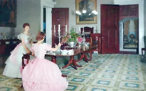 Stanton Hall Esszimmer Natchez Mississippi Postkarte DS-616 nicht verschickt - Bild 1 von 2