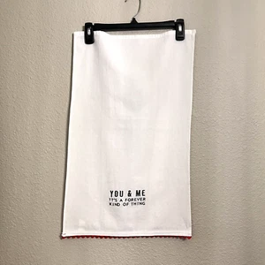 Paño de cocina toalla de té de mano blanco bordado 100 % algodón aniversario amor - Imagen 1 de 19