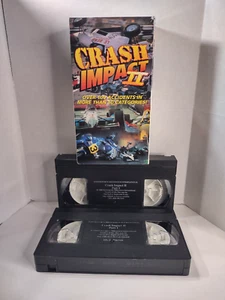 Crash Impact II VHS 1996 Powersports Racing Accidents Motorsports 2 Tape Set - Picture 1 of 6
