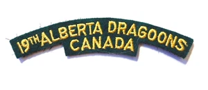 19th ALBERTA DRAGOONS CANADÁ bordado título de flash de hombro de las Fuerzas Canadienses - Imagen 1 de 1