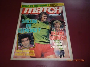 MATCH WEEKLY FOOTBALL AUG 2 1980 GRAEME SOUNESS, BRENDON BATSON, PETER BARNES - Picture 1 of 5