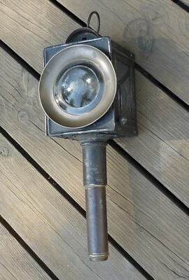 Lanterne de calèche ancienne à bougie - Photo 1/4