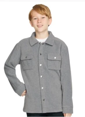 Quiksilver молодежи флисовая рубашка куртка серый размер большой-14/16 новый с Ярлыками - Изображение 1 из 4