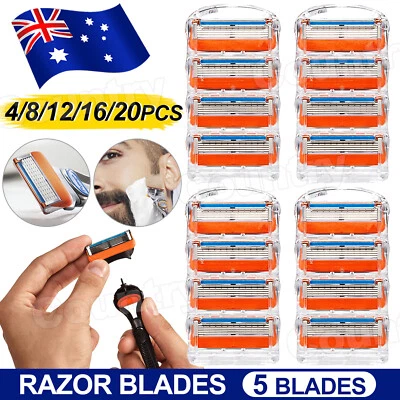 Replacement for Gillette Fusion Razor Shaving 5 Blades Trimmer Refill Cartridges - image 1 of 4