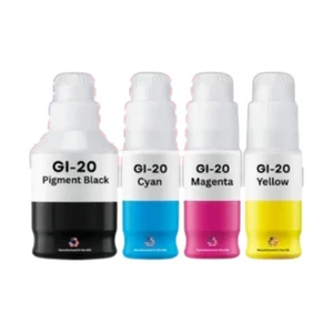 Compatible Ink Bottle For Canon GI-20 PGBK 170ml CMY 70ml Ink Multi-Color-USA - Picture 1 of 2