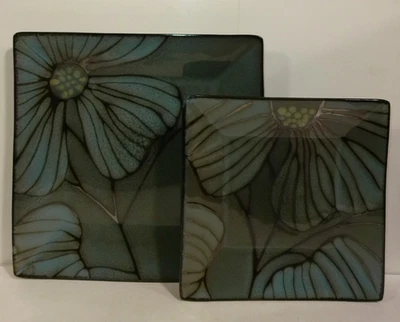 2 platos florales cuadrados Pier 1 Imports Bailey Foto 1 de 4