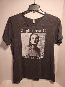 Taylor Swift Reputation Stadium Tour Dark Gray, Short Sleeve T-Shirt, Women's L - Picture 1 of 10