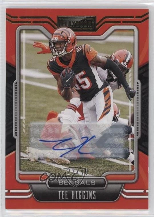 2021 Panini Playbook Gold Signatures /49 Tee Higgins #14 Auto - Image 1 of 2