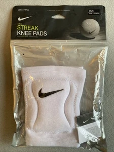 Nike Streak Volleyball Performance Knee Pads Size XS/S White Black NVP05 - Picture 1 of 6