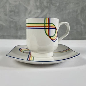 SANGO Quadrille Cup & Saucer Retro 5115 HARMONY - Picture 1 of 9
