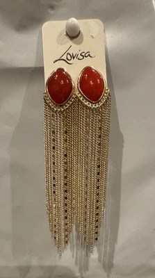 Aretes Elegantes Grandes de Fantasía Con Mucho Estilo Nuevo - Image 1 of 4