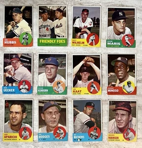 1963 TOPPS BASEBALL CARD LOT (175+ Different) VG - Picture 1 of 1