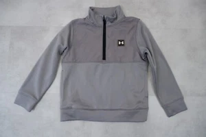 Under Armour Boys Fleece 1/4 Zip Jumper Sweatshirt Size XS Grey Long Sleeve - Picture 1 of 4
