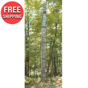 20' Tall Wide Climb Tree Stand Ladder Deer Hunting Climbing Stick Treestand USA - Picture 1 of 3