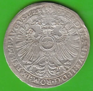 Coin Silver Frankfurt Thaler 1623 Almost XF Slightly Adjusted Nice Leipzig - Picture 1 of 3