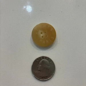 Hermes Black Single Resin Button 20 mm made in France - Picture 1 of 5