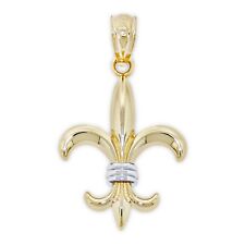 Charm America - Gold Fleur De Lis Charm - 14 Karat Solid Gold Jewelry