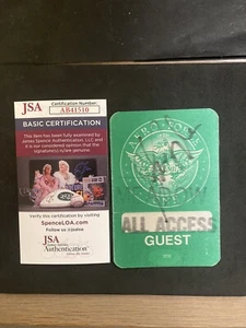 Steven Tyler Aerosmith Signed Autograph Backstage Pass Ticket 1/1 JSA COA 1986 - Picture 1 of 11