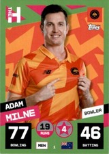 Topps Cricket Attax The Hundred 2022 - Adam Milne Birmingham Phoenix No. 1