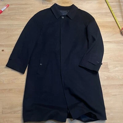 Burberry london Trench Coat CASHMERE jacket WOOL men's BLUE NAVY size 40US M - Image 1 of 4