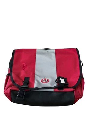 MUITO RARO ASK Bolsa Mensageiro Timbuk2 Grande Vermelha e Cinza 17x12” Sem Alça Acolchoada - Imagem 1 de 4