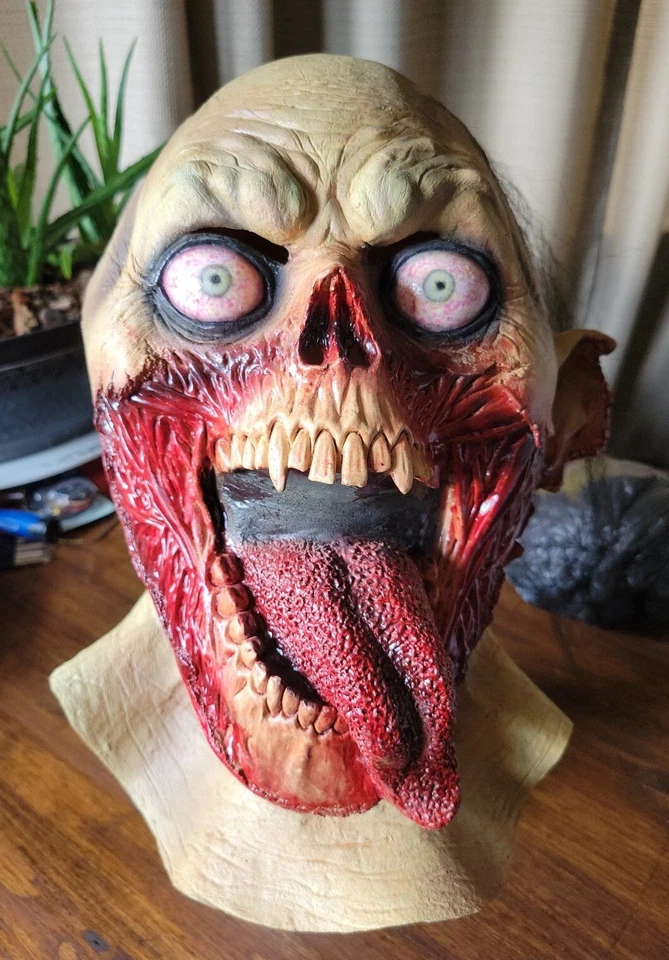 Halloween Tongue Slasher Horror High-Quality Latex Deluxe Mask  - Image 1 of 4